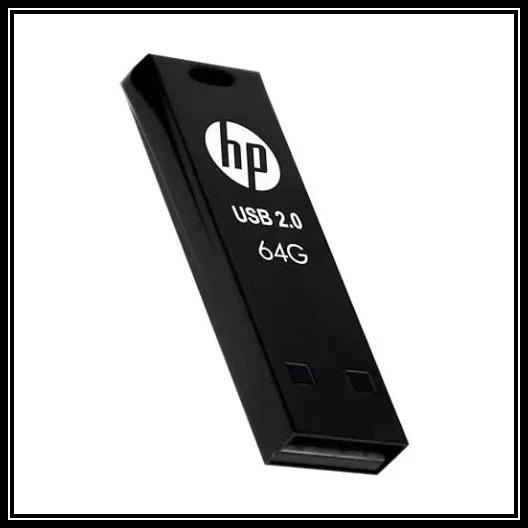 HP v207w 64GB USB 2.0 Pen Drive 64 GB Pen Drive  (Black, Black)